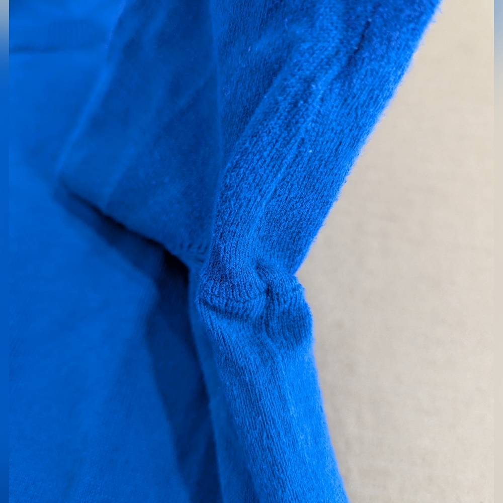 Boden Women's Royal Blue Crewneck Knit Sweater Button Sleeve Deco Sz M EUC - Picture 5 of 14